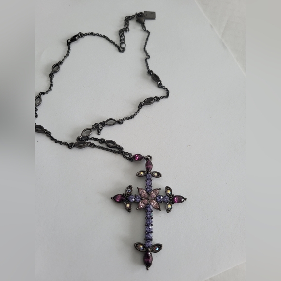 Vintage Boho Gothic Cross Necklace - Picture 2 of 6